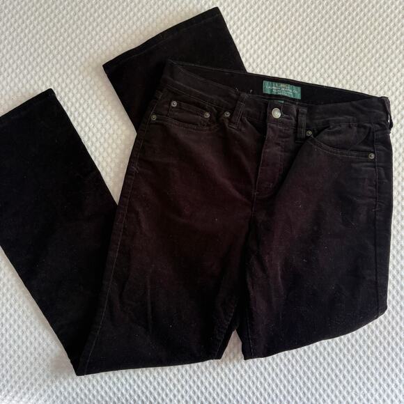 Ralph Lauren Bootcut Corduroy Pants 6 6P P6 Black Boot Cut Western Prep Capsule - Picture 1 of 5